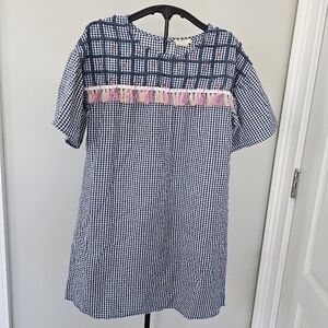 HAYDEN Girls Blue And White Gingham Dress